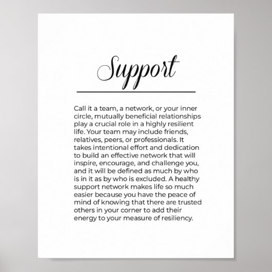Inspiratie SUPPORT Minimalistische Print (Voorkant)