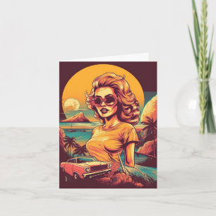 Inspiratie uit de jaren 50 retro kaart