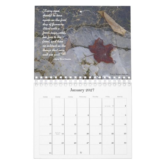 Inspiratie uit de tuin kalender (Jan 2027)