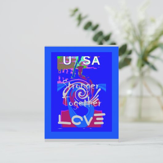 Inspiratie USA We zijn sterker samen met liefde Briefkaart (Staand voorkant)
