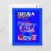 Inspiratie USA We zijn sterker samen met liefde Briefkaart (Voorkant / Achterkant)
