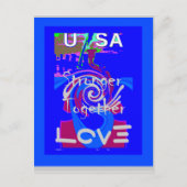 Inspiratie USA We zijn sterker samen met liefde Briefkaart (Voorkant)