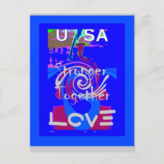 Inspiratie USA We zijn sterker samen met liefde Briefkaart (Voorkant)