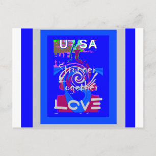 Inspiratie USA We zijn sterker samen met liefde Briefkaart