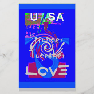 Inspiratie USA We zijn sterker samen met liefde Briefpapier