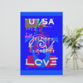 Inspiratie USA We zijn sterker samen met liefde Briefpapier (Staand voorkant)