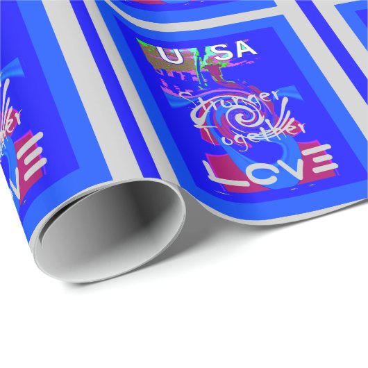 Inspiratie USA We zijn sterker samen met liefde Cadeaupapier (Rol Hoek)