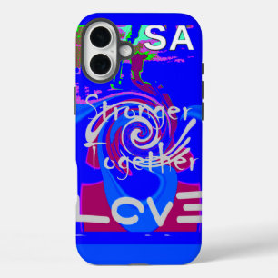 Inspiratie USA We zijn sterker samen met liefde iPhone 16 Plus Hoesje