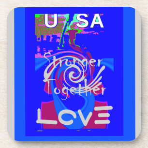 Inspiratie USA We zijn sterker samen met liefde Drankjes Onderzetter