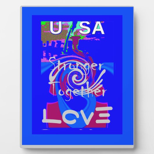 Inspiratie USA We zijn sterker samen met liefde Fotoplaat (Voorkant)
