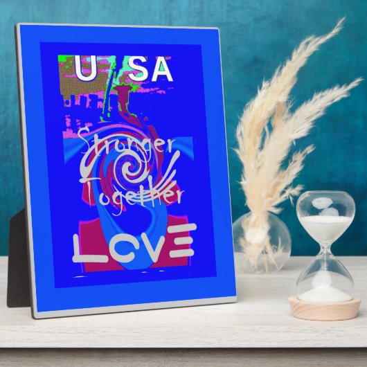 Inspiratie USA We zijn sterker samen met liefde Fotoplaat (Zijkant)