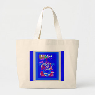 Inspiratie USA We zijn sterker samen met liefde Grote Tote Bag