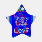 Inspiratie USA We zijn sterker samen met liefde Keramisch Ornament (Rechts)