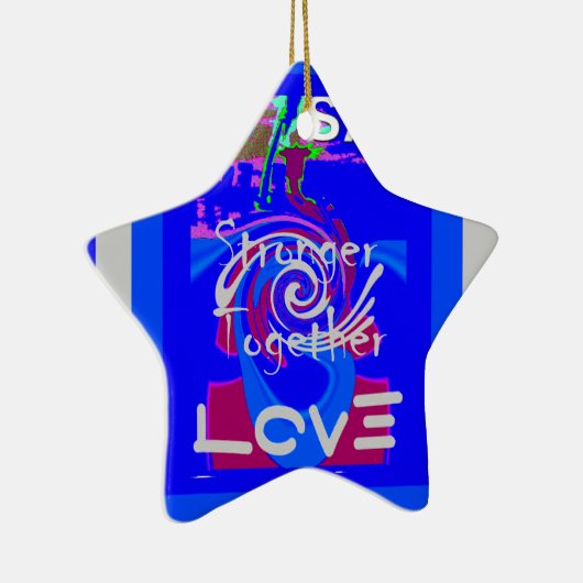 Inspiratie USA We zijn sterker samen met liefde Keramisch Ornament (Rechts)