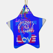 Inspiratie USA We zijn sterker samen met liefde Keramisch Ornament (Links)