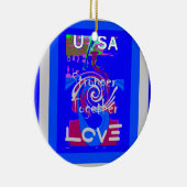 Inspiratie USA We zijn sterker samen met liefde Keramisch Ornament (Rechts)