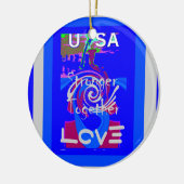 Inspiratie USA We zijn sterker samen met liefde Keramisch Ornament (Links)