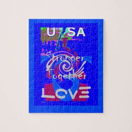 Inspiratie USA We zijn sterker samen met liefde Legpuzzel (Verticaal)