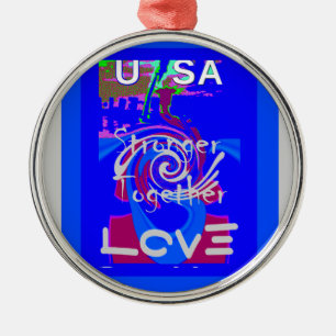 Inspiratie USA We zijn sterker samen met liefde Metalen Ornament