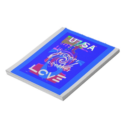 Inspiratie USA We zijn sterker samen met liefde Notitieblok (Linkerzijde)