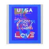Inspiratie USA We zijn sterker samen met liefde Notitieblok (Voorkant)