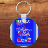 Inspiratie USA We zijn sterker samen met liefde Sleutelhanger (Voorkant)