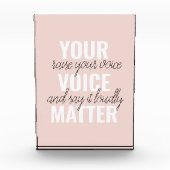 Inspiratie Uw Citaat van de Motivatie van de Mater Fotoblokken (Voorkant)