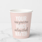 Inspiratie Uw Citaat van de Motivatie van de Mater Papieren Bekers (Achterkant)