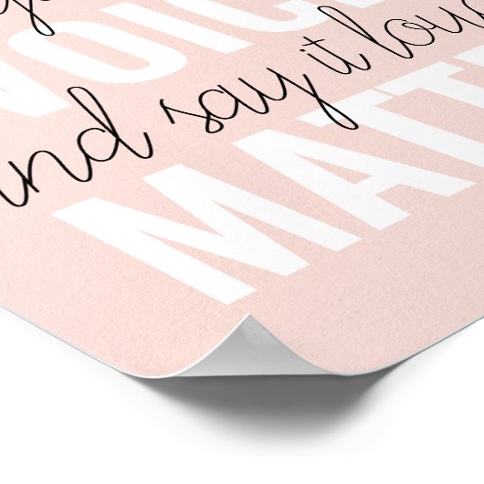 Inspiratie Uw Citaat van de Motivatie van de Mater Poster (Hoek)