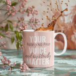 Inspiratie Uw Citaat van de Motivatie van de Mater Tweekleurige Koffiemok<br><div class="desc">Inspiratie Uw Citaat van de Motivatie van de Materiaal van de Stem</div>