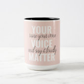 Inspiratie Uw Citaat van de Motivatie van de Mater Tweekleurige Koffiemok (Center)