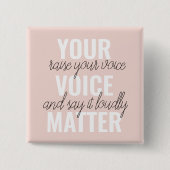 Inspiratie Uw Citaat van de Motivatie van de Mater Vierkante Button 5,1 Cm (Voorkant)