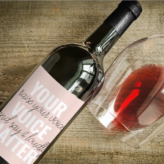 Inspiratie Uw Citaat van de Motivatie van de Mater Wijn Etiket