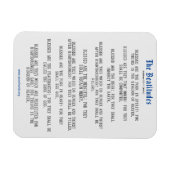 Inspiratie van Grijze en Blauwe zaligheden Magneet (Horizontaal)