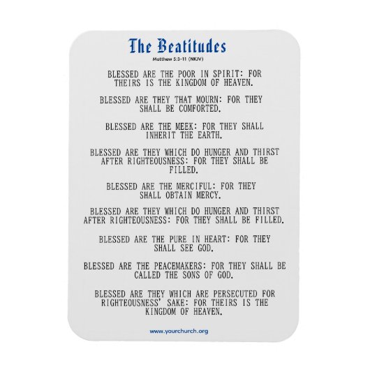 Inspiratie van Grijze en Blauwe zaligheden Magneet (Verticaal)