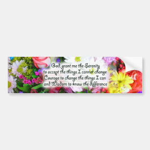 Inspiratie van Serenity Prayer in Bouquet Design Bumpersticker