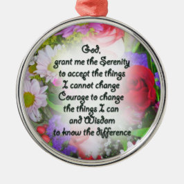 Inspiratie van Serenity Prayer in Bouquet Design Metalen Ornament