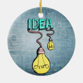 Inspiratie verlichten - Retro gloeilamp Keramisch Ornament (Achterkant)