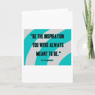 Inspiratie Verticaal Standaard Wenskaart Kaart