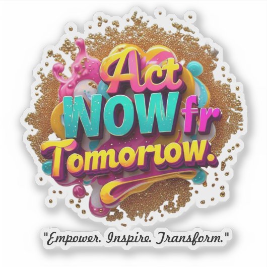 "Inspiratie voor actie" Sticker (Voorkant)