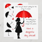 Inspiratie voor een regenachtige dag feestdagenkaart (Voorkant / Achterkant)