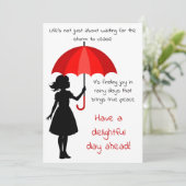 Inspiratie voor een regenachtige dag feestdagenkaart (Staand voorkant)