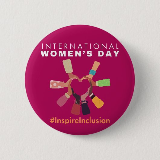 Inspiratie voor Internationale Vrouwendag Ronde Button 5,7 Cm (Voorkant)