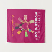 Inspiratie voor Internationale Vrouwendag Wandkleed (Voorkant (horizontaal))