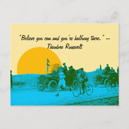 Inspiratie voor Runner Jogger Race 1916 Briefkaart (Voorkant)