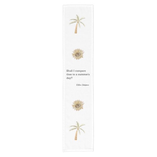 Inspiratie voor Shakespeare Summer's Day Korte Tafelloper (Voorkant)