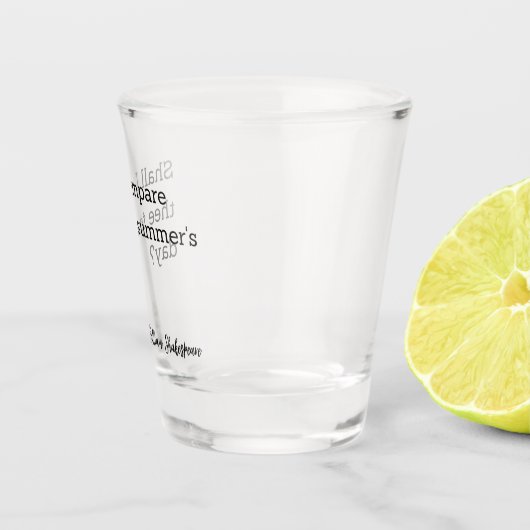 Inspiratie voor Shakespeare Summer's Day Shot Glas (Rechts)