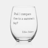 Inspiratie voor Shakespeare Summer's Day Wijnglas Zonder Voet (Voorkant)