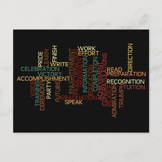 Inspiratie voor studenten in het college of de mid briefkaart (Voorkant)