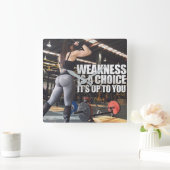 Inspiratie voor vrouwen bij het werken - Zwakte is Vierkante Klok (Huis)